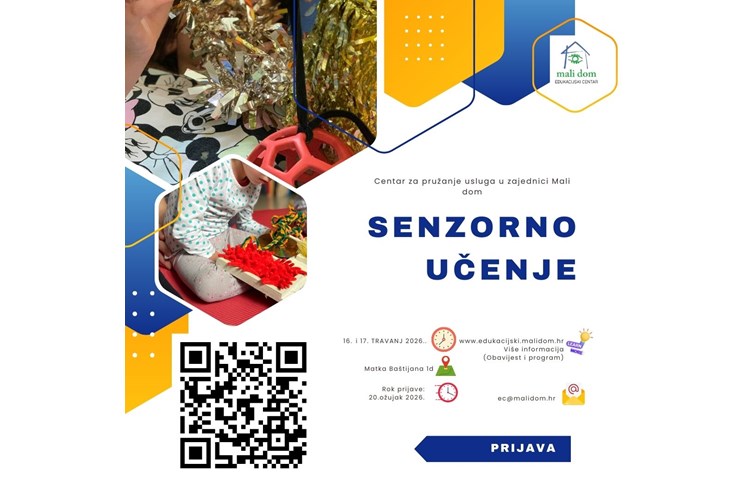 Otvorene prijavve za edukaciju - Senzorno učenje 